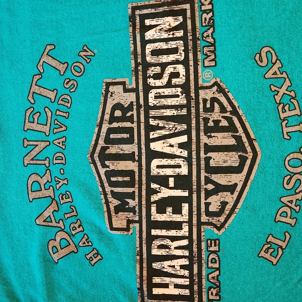 Harley-Davidson Men's Aqua Short Sleeve Tee - Picture 6 of 6
